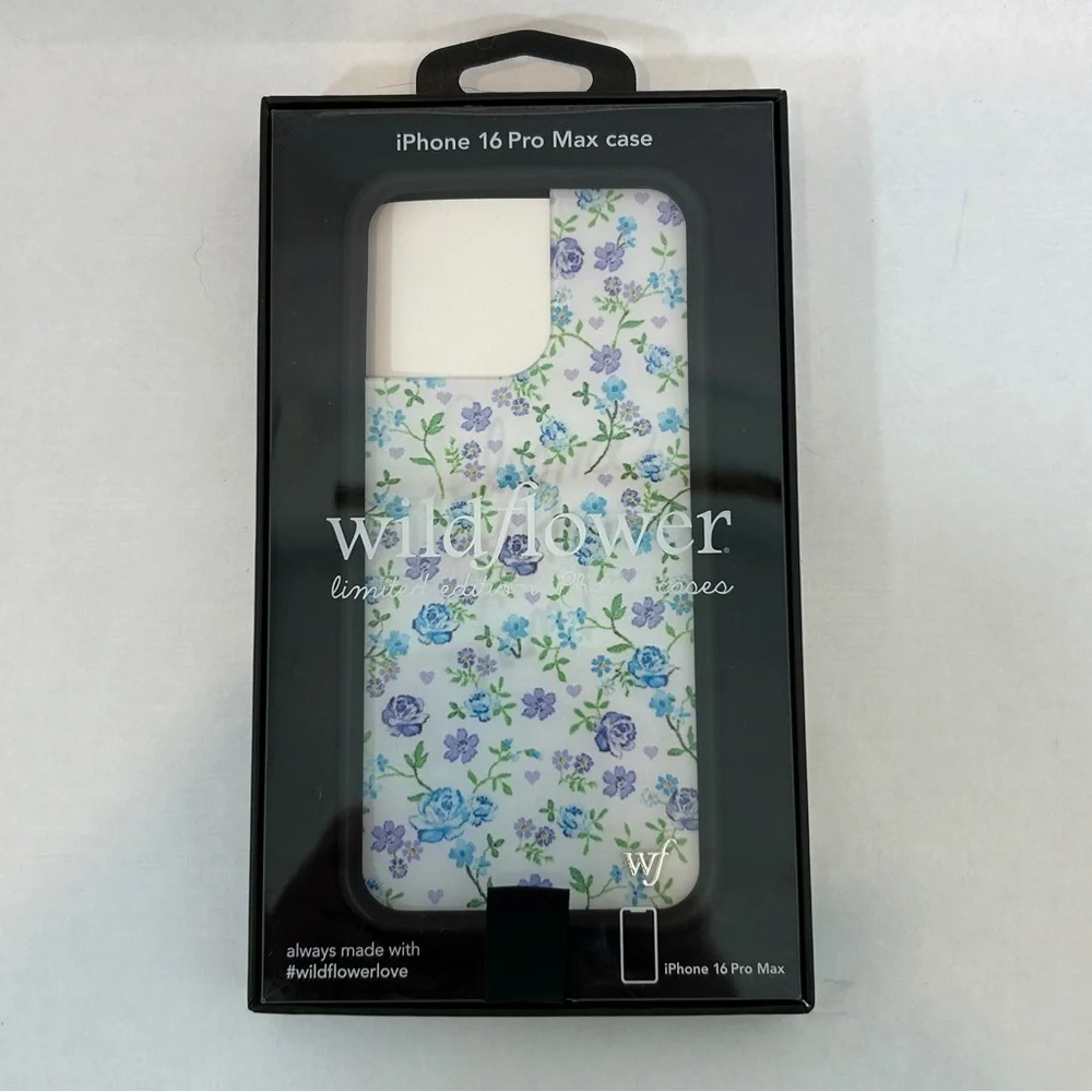 Wildflowers Lilac and Blue Floral iPhone 16 Pro Max Case NEW Limited Edition